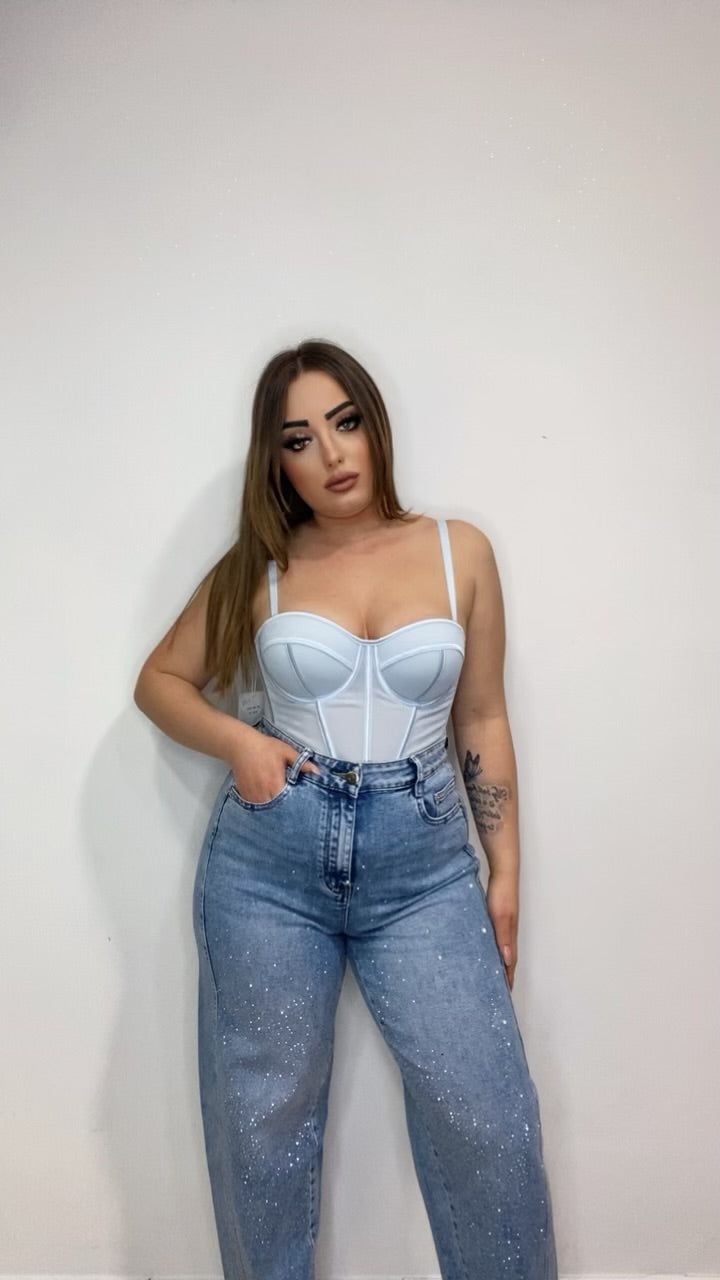 Jeans ballon brillante