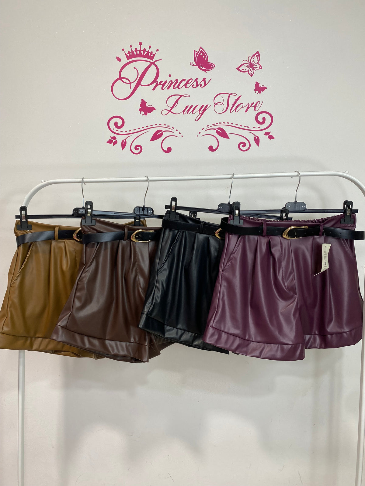 Pantaloncini pelle SLIM