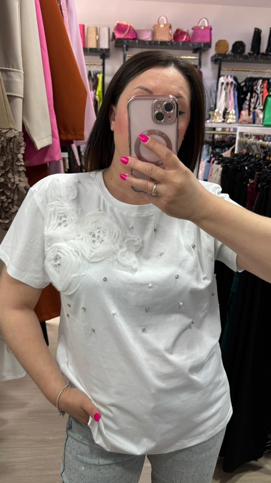 T-shirt, fiore 