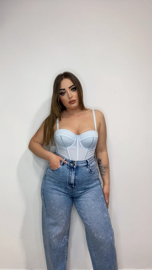 Jeans ballon brillante