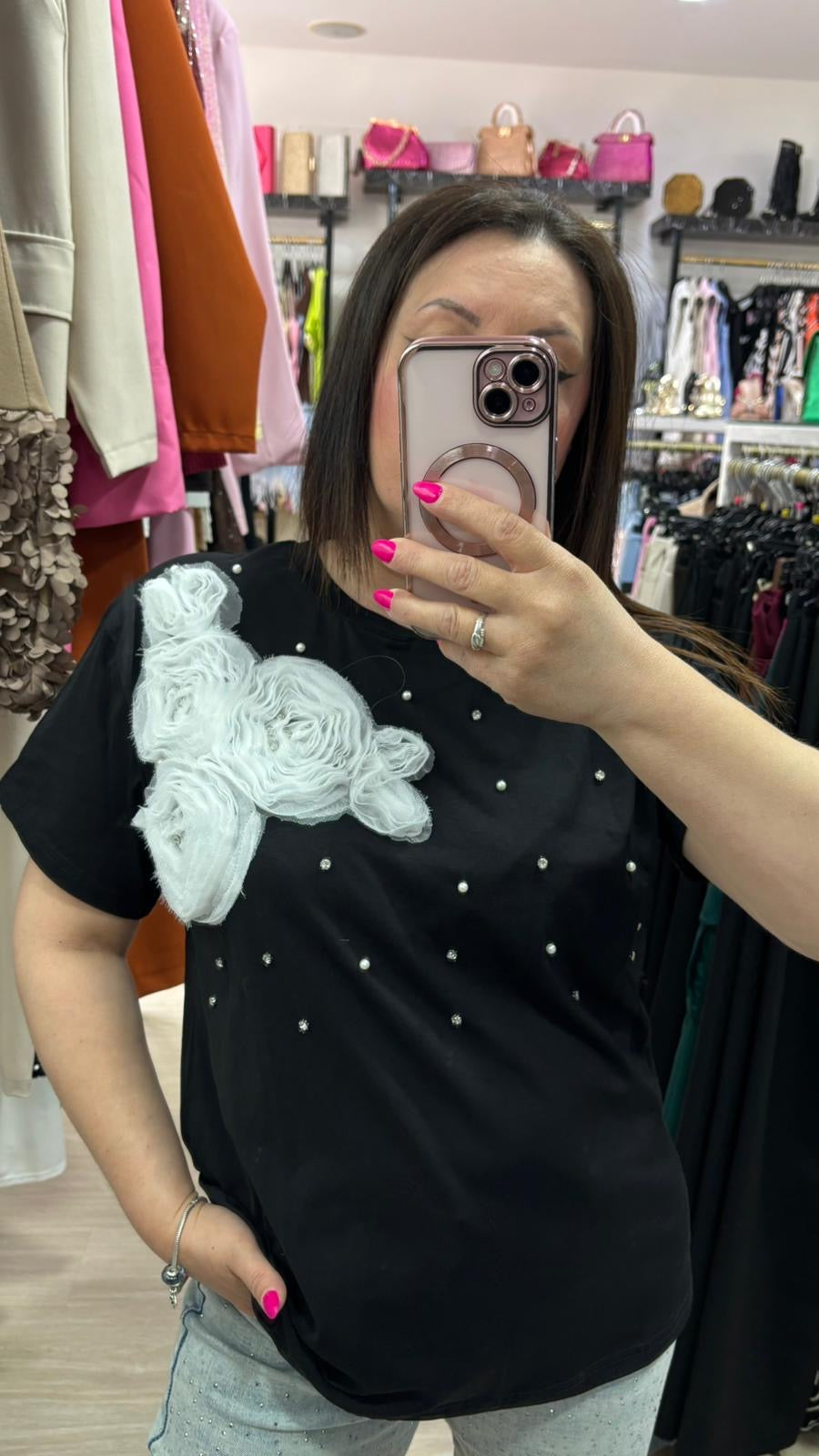 T-shirt, fiore ￼