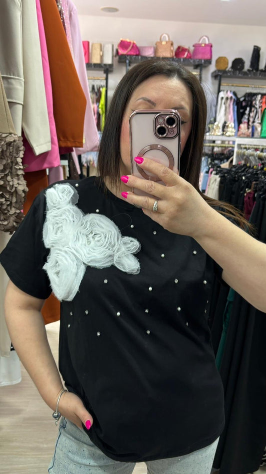 T-shirt, fiore ￼